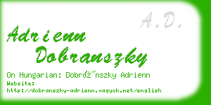 adrienn dobranszky business card